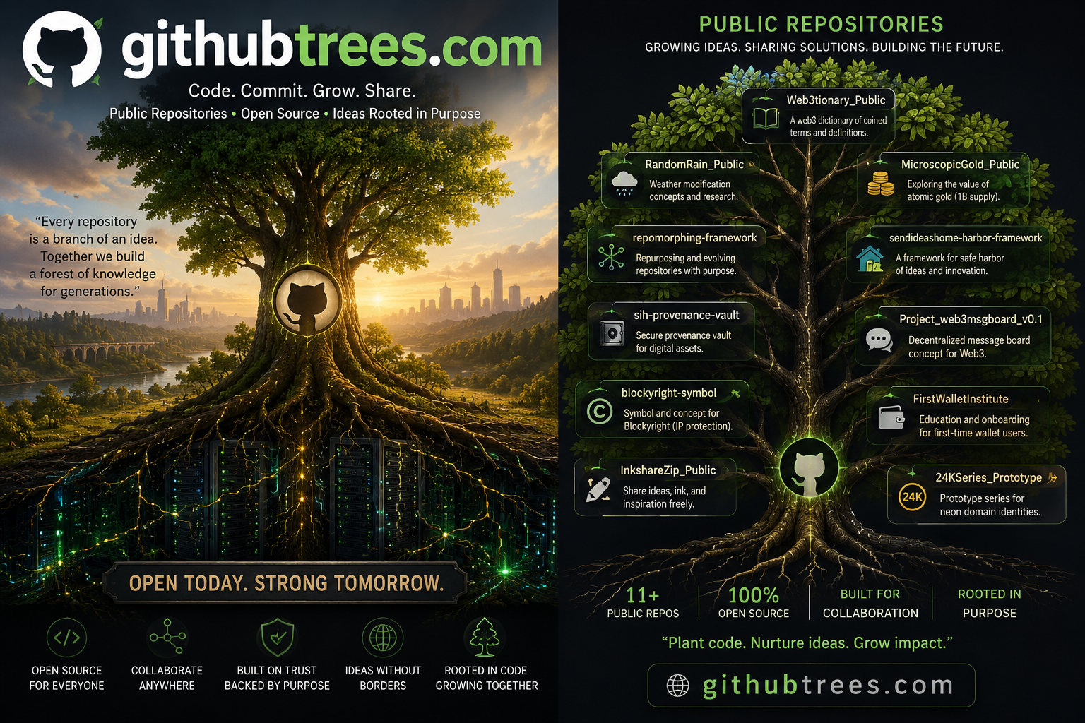 GitHub Trees public repository concept